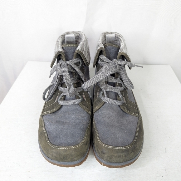 Chaco Barbary Fold Down Suede Leather Lace Up Boots - Picture 3 of 7